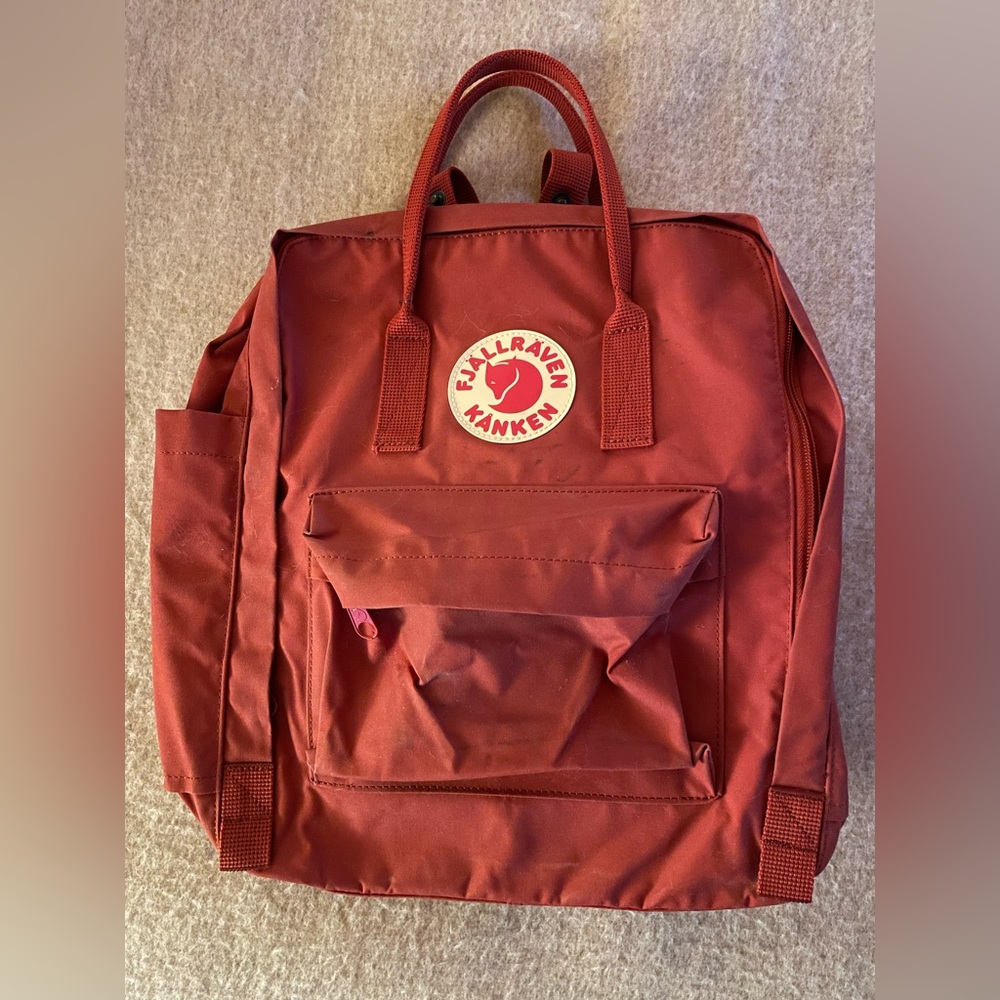 Fjallraven red backpack